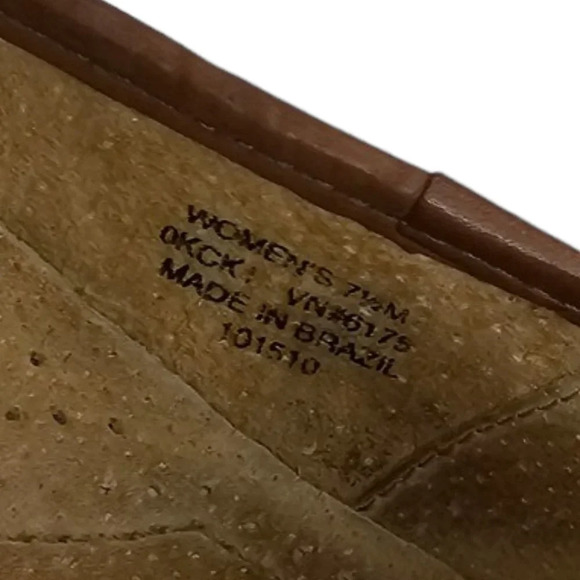 L.L Bean Womens Leather  Woven Flats Size 8 - Picture 2 of 8